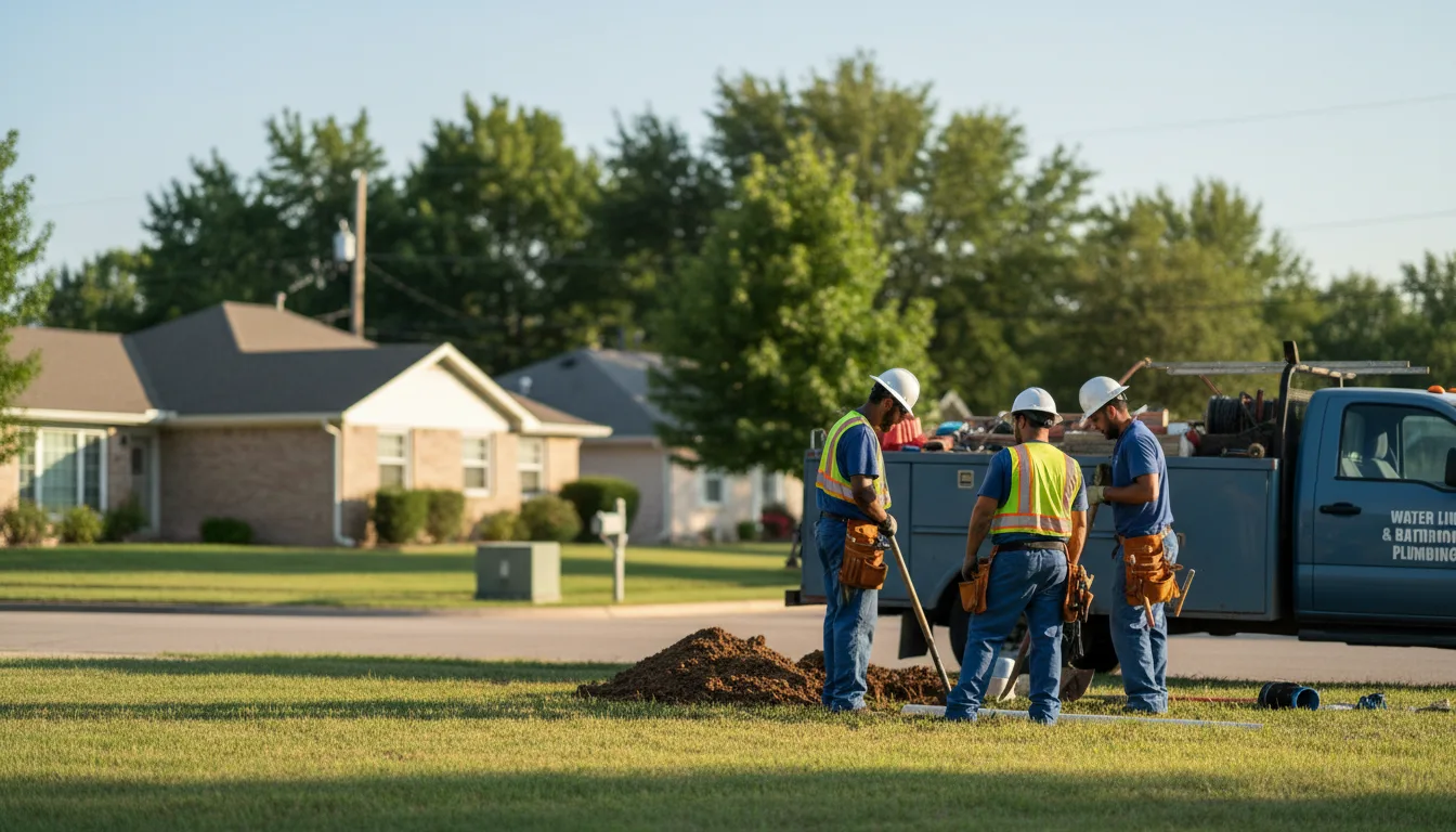 Residential water line and bathroom plumbing service in Harold, KY